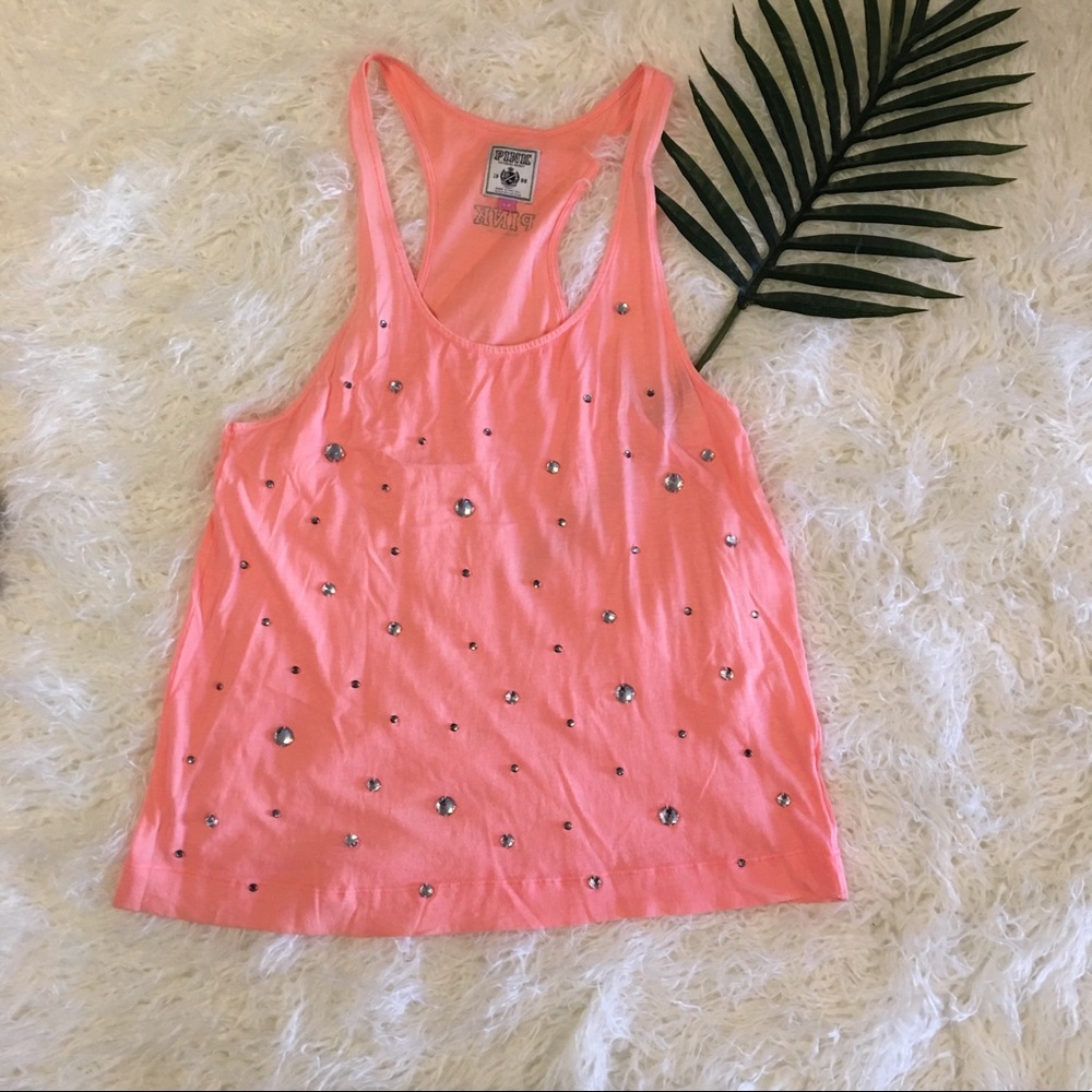PINK rhinestone coral razorback shirt.